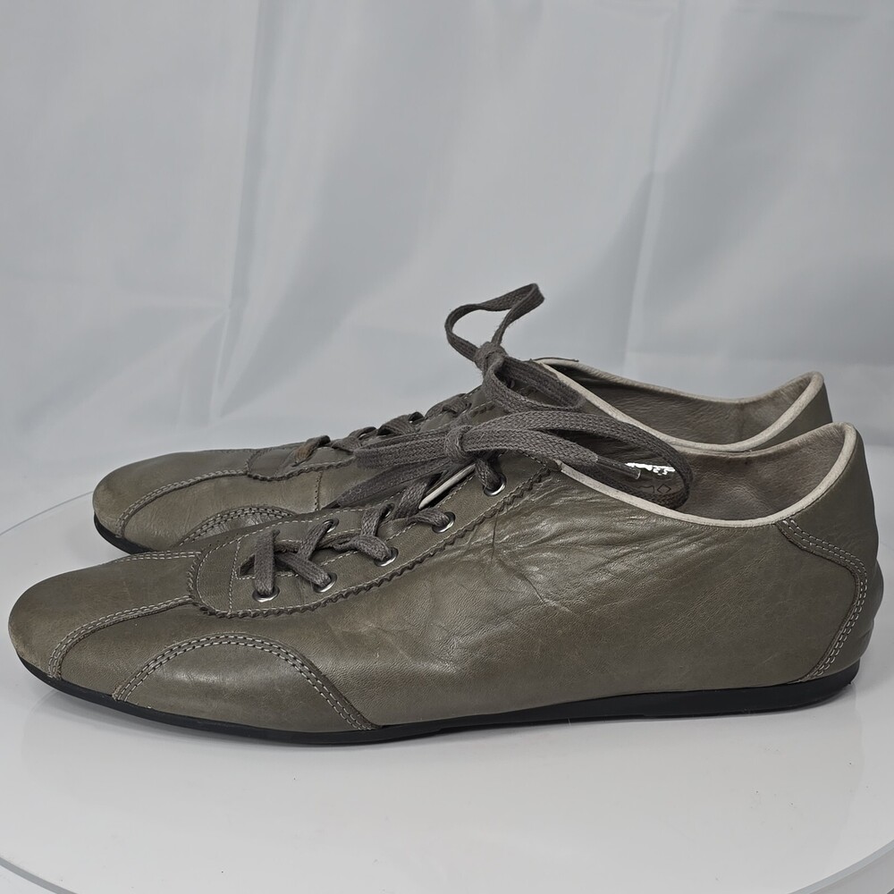 Bata Men 43/10 US Taupe Gray Soft Leather Crossover Sneakers/Casual Oxford Shoes